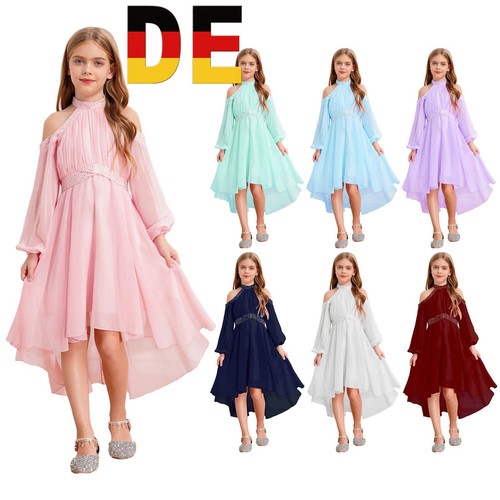 Mädchen langarm chiffonkleid - langarm,