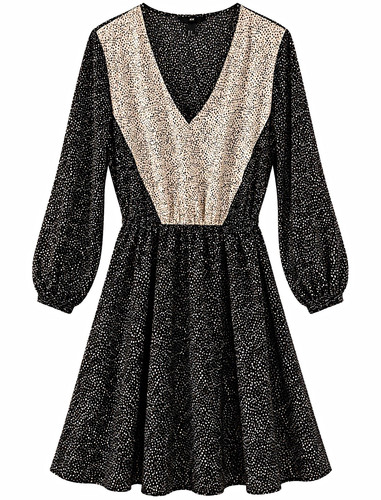 Kleid 38 schwarz creme - 38,