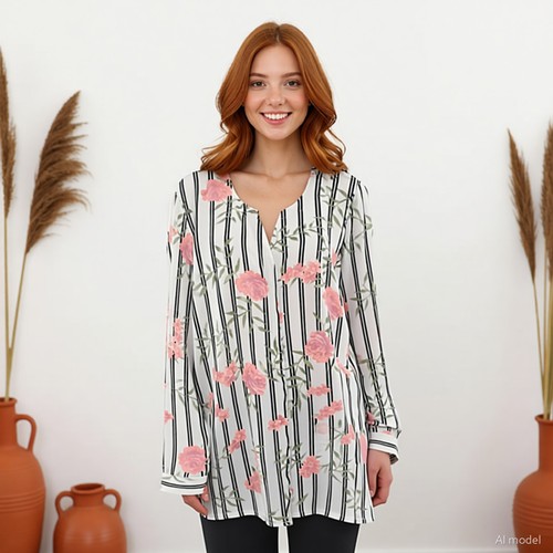 Boho romantik longshirt tunika - boho,