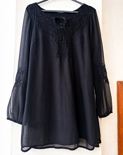 Damen chiffon tunika - chiffon, bluse
