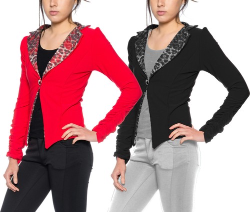 Damen chiffon langarm blazer - damen,