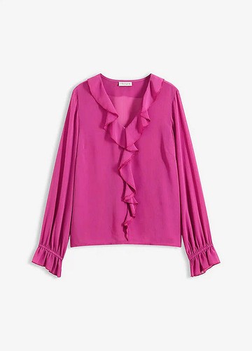 Chiffonbluse mit rüschen - chiffonbluse,
