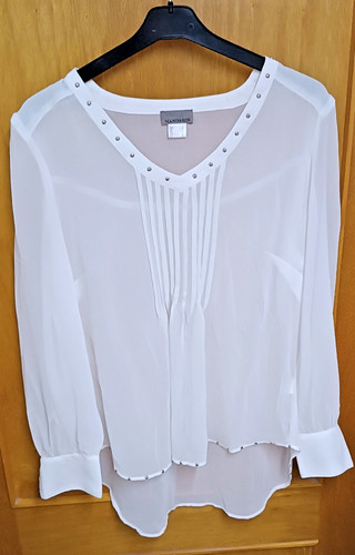 Leichte weiße chiffon bluse - leichte,