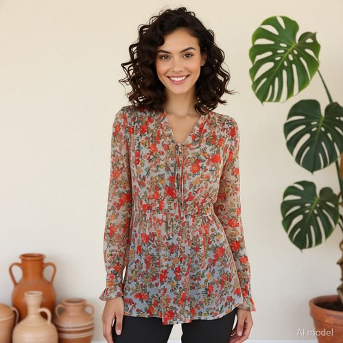 Boho romantik longshirt tunika - longshirt,
