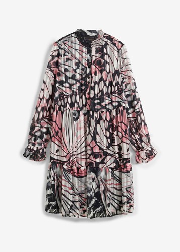 Chiffon kleid 46 silber - gr.,