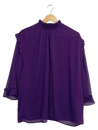 Oliver bluse lila rüschen - bluse,