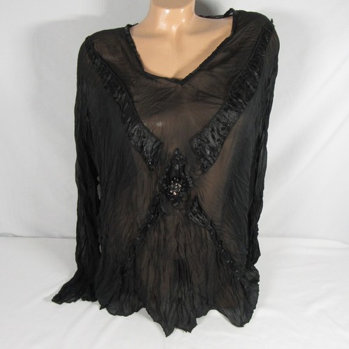 Damen chiffon crash bluse - ,