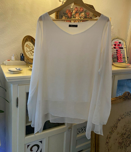 Chiffon bluse weiß italy - chiffon,