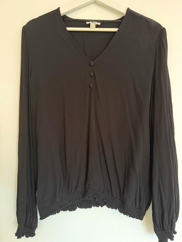 Edc damen bluse schwarz - schwarz, xl
