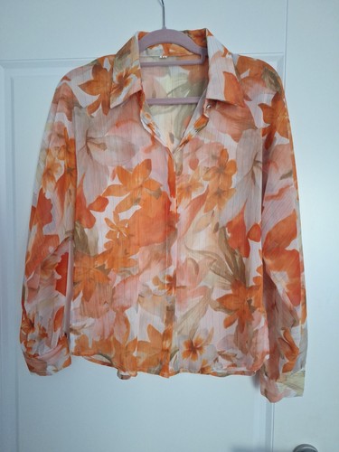 Bluse chiffon floral - gr.m, 38