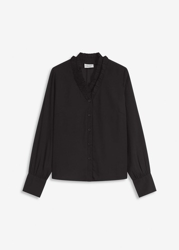 Chiffonbluse mit rüschen - rüschen, gr