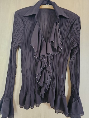 Elegante damen chiffon bluse - chiffon,
