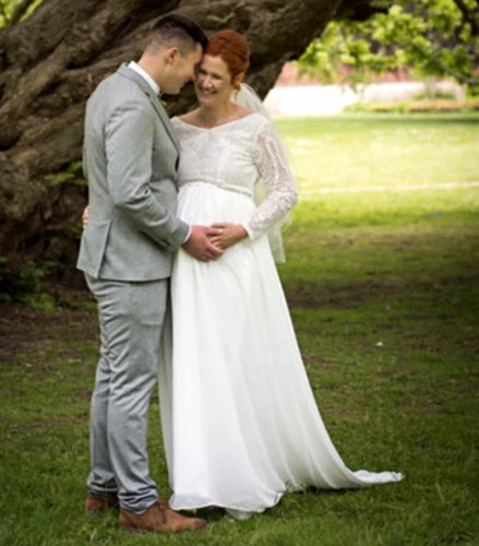 Brautkleid weiß linie - weiß, a-linie
