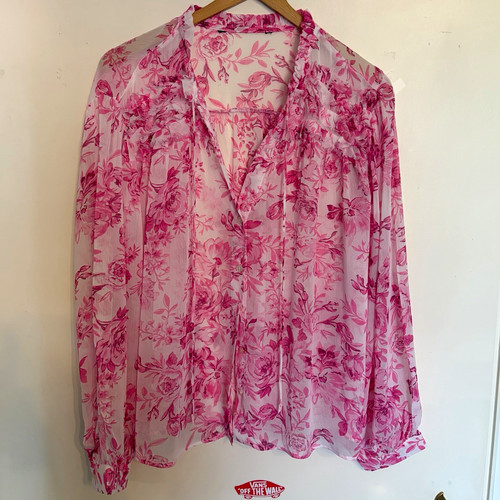 Bluse damen chiffon rosa - chiffon,,