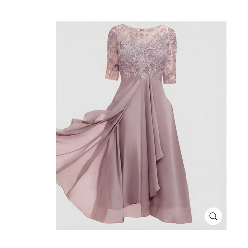 Damen linie chiffon kleid - chiffon,
