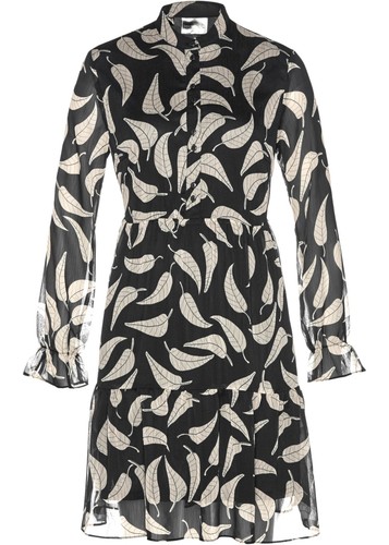 Chiffon kleid 52 schwarz - gr.,