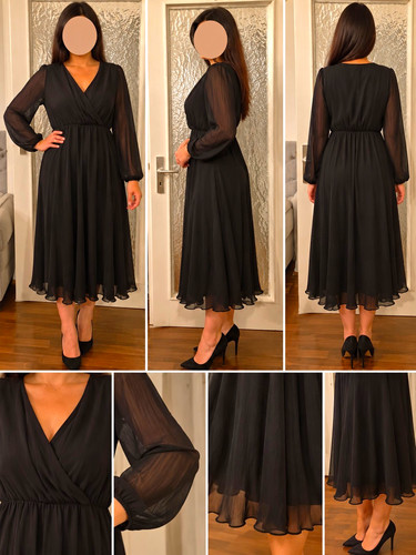 Damen wickelkleid midi - damen,