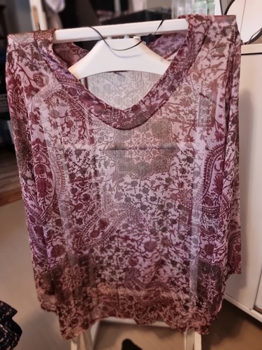 Langarm chiffon bluse tunika - bluse,